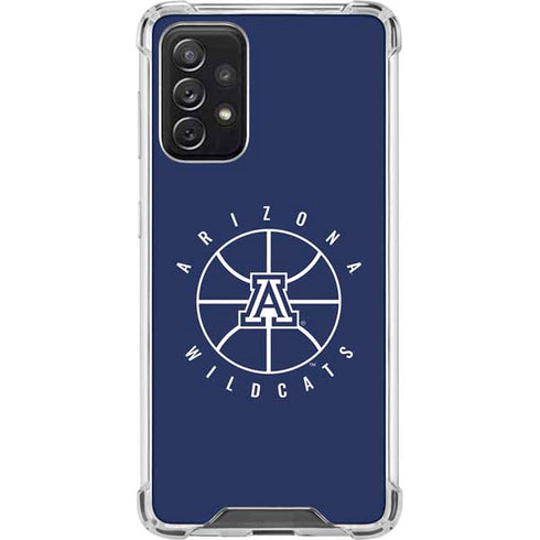 University of Arizona Basketball Mark Blue Galaxy A72 5G Clear Case